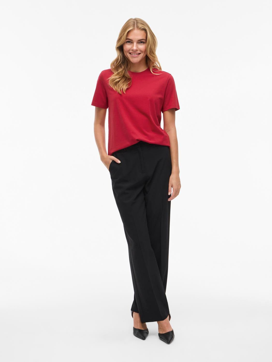 VINORA T-Shirt - Jester Red - VERO MODA & VILA Bergvik